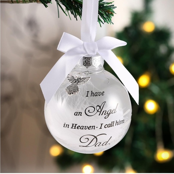 Angel in heaven ornament with bow and angel charm NEW - Picture 2 of 3